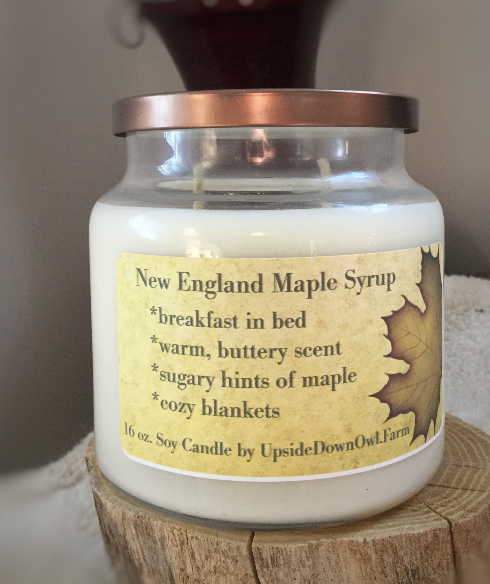 Maple Syrup Scented Candle Dessert Candle Maple Scented Etsy