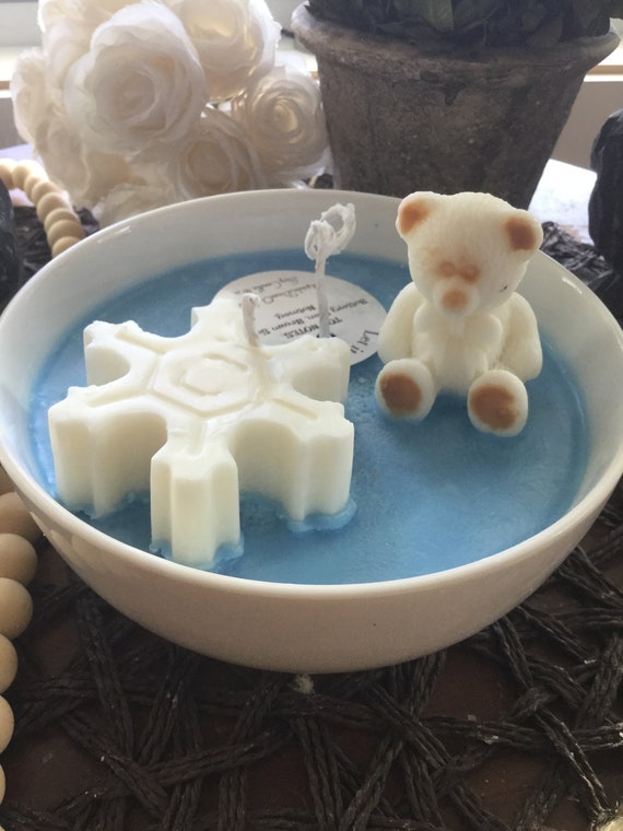 Beary Scented Candle Teddy Bear Candle Winter Candle Citrus Etsy