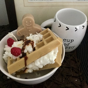 Gingerbread Waffle, Gingerbread Scent, Dessert Candle, Candle Gift, 16 oz.  Candle, Soy Candle, Belgian Waffle Candle, Food Candle