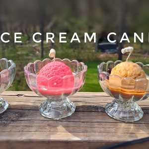 Ice Cream Candles, Coffee Candle, Chocolate Candle, Strawberry Candle, Dessert Candles, Food Candles, Vegan Candles, Summer Candles