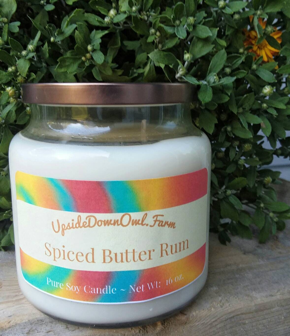 Rum Candle Spicy Candle Spiced Butter Rum Candle Scented Etsy