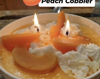 Southern Peach Shortcake, Peach Candle, Dessert Candle, Food Candle, Scented Soy Candle, Birthday, Easter Gift, Cake Candle, Mothers Day