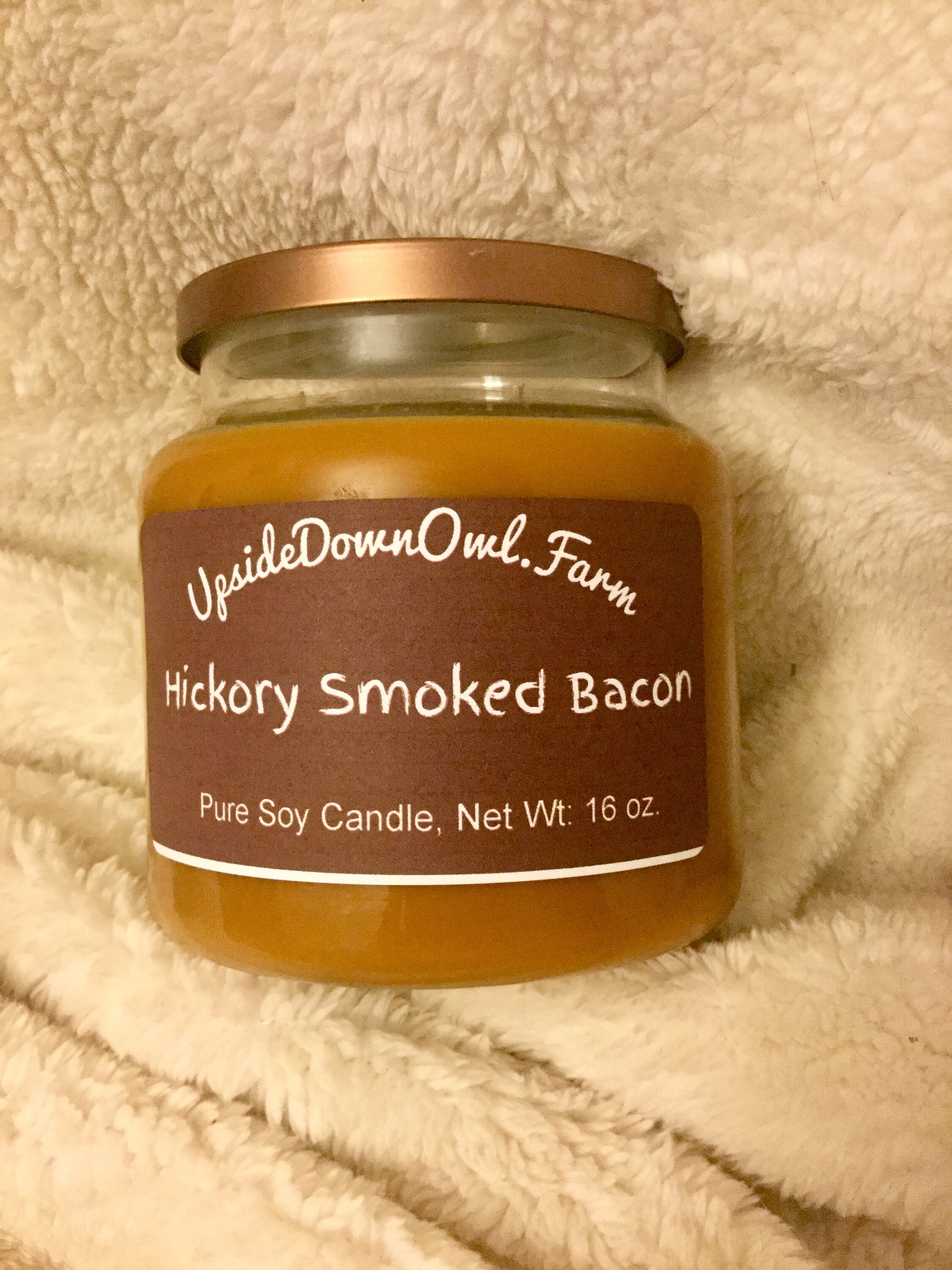 Bacon Candle Bacon Scented Candle Hickory Smoked Bacon Etsy