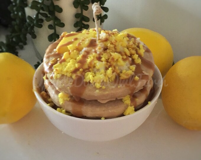 NEW! Lemon Sugar Pancakes, 20 oz., 10 oz., Lemon Scented Candle, Handmade Lemon Candle, Food Candle, Dessert Candle, Bakery Candle, Birthday