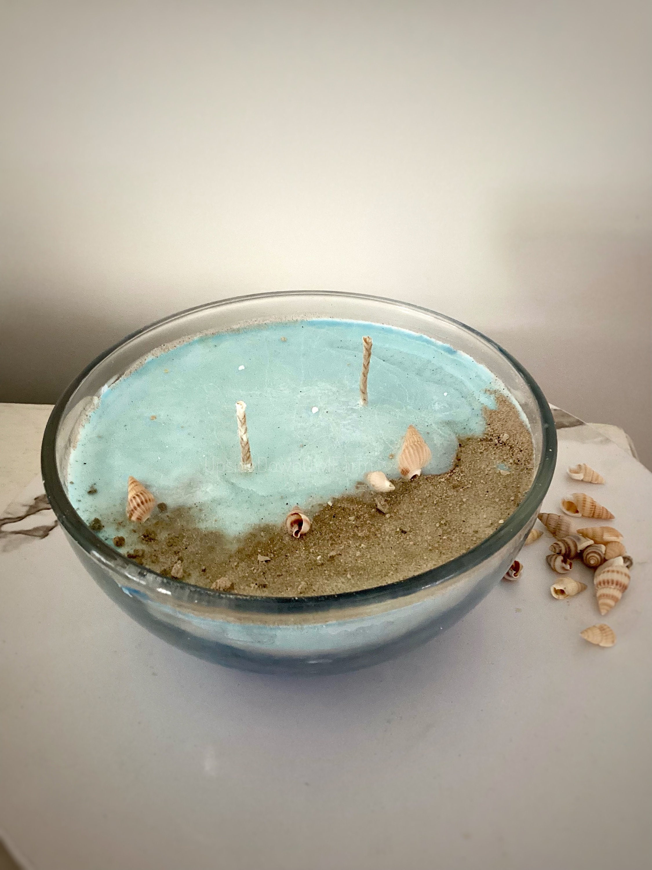 Beach Vibe Candle, Soothing Beach Candle, Beach Themed Sand Candle, Seashell Candle, Easter Gift,  Mothers Day Gift, Beach Decor