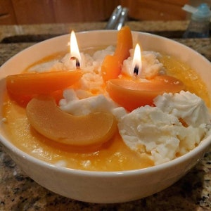 Southern Peach Shortcake, Peach Candle, Dessert Candle, Food Candle, Scented Soy Candle, Birthday, Easter Gift, Cake Candle, Mothers Day