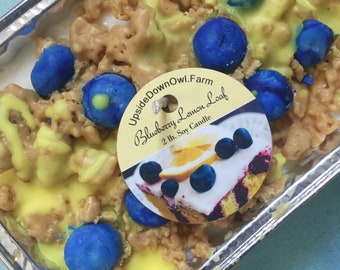 Blueberry Lemon Loaf Candle, 32 oz., Blueberry Candle, Blueberry Lemon Candle, Food Candle, Dessert Candle, Bakery Candle, Soy Candle, Vegan