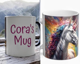 Personalized Unicorn Color-changing Mug  Inspirational Gift - Etsy