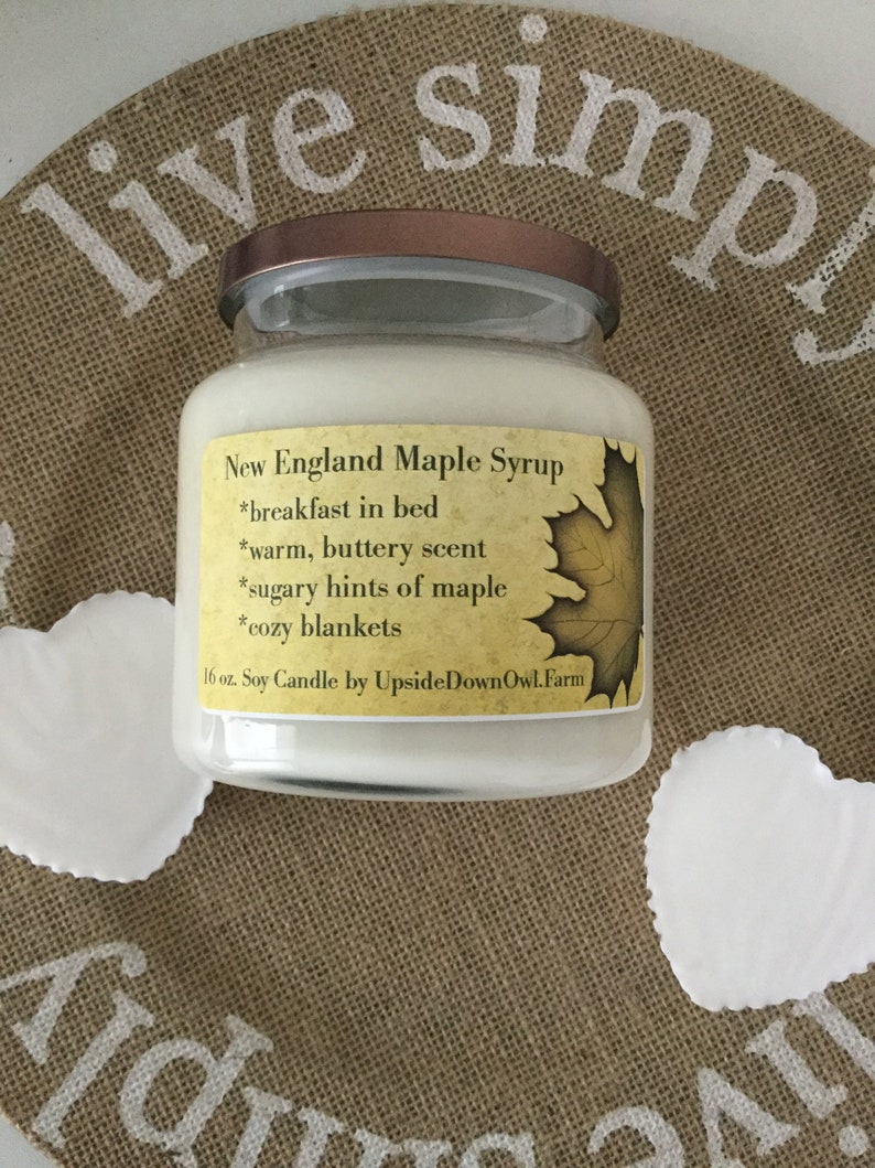 Maple Syrup Scented Candle Dessert Candle Maple Scented Etsy