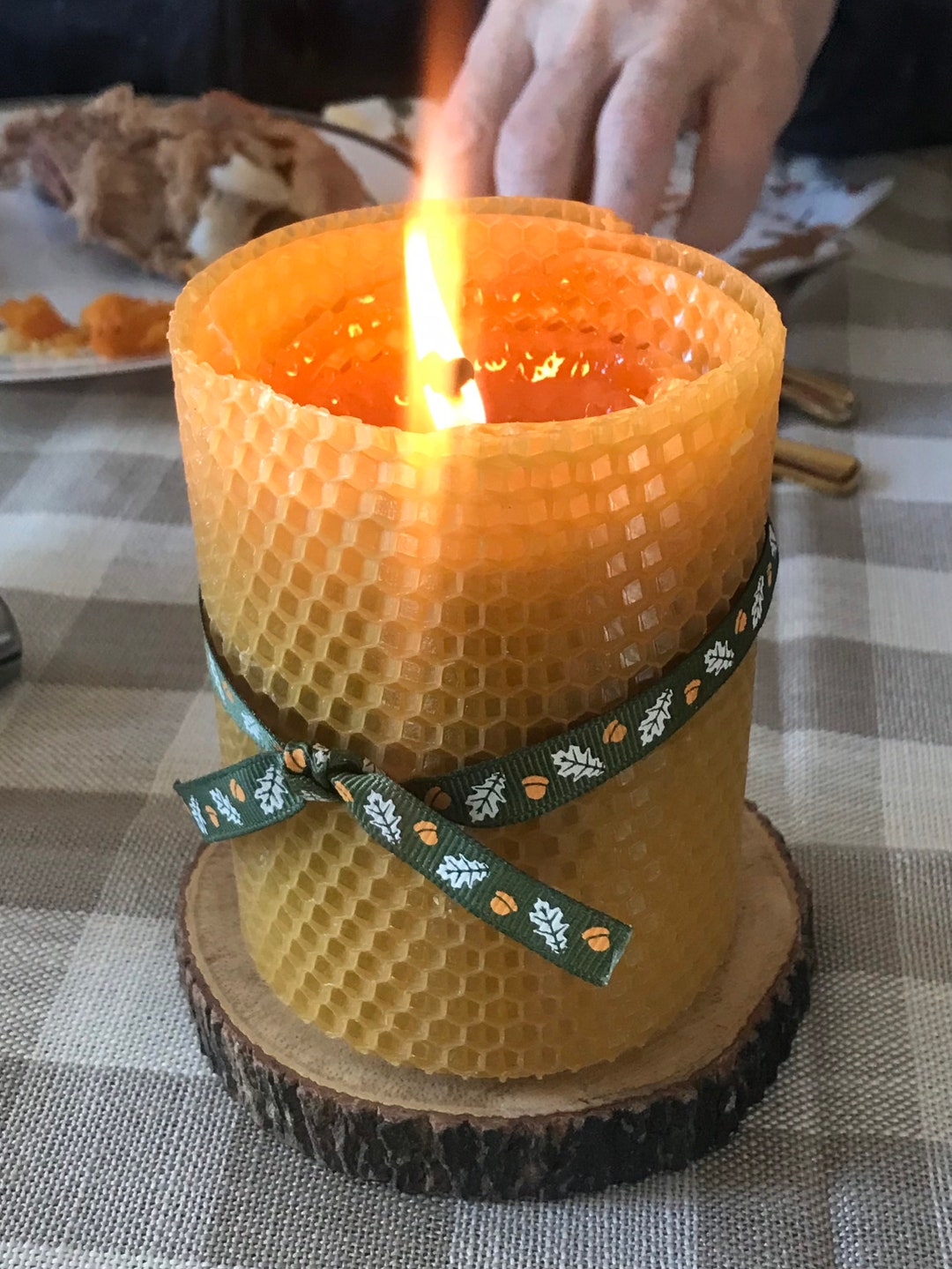 Candles 100 Pure Beeswax Candles Hand Rolled Etsy
