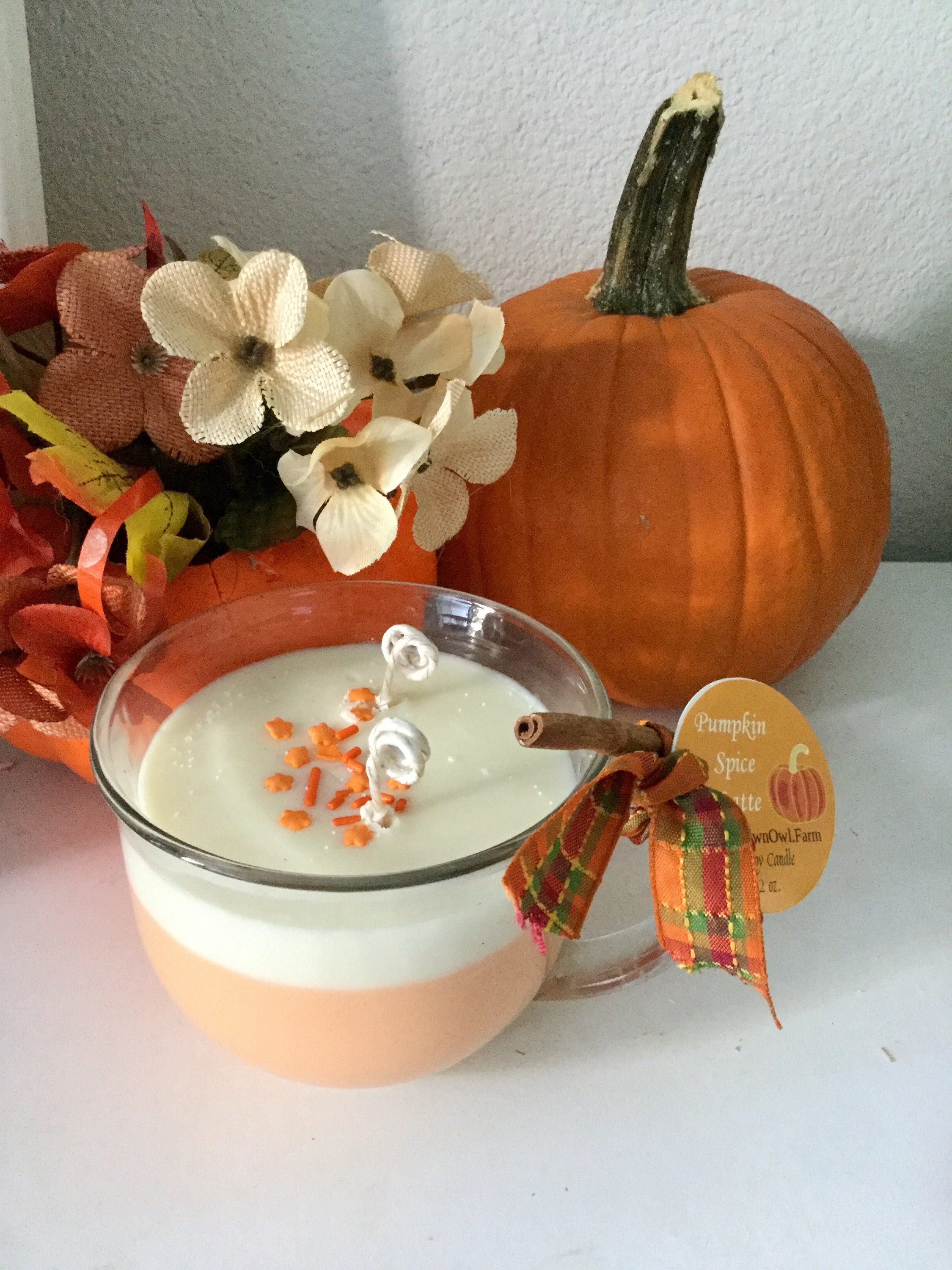 Pumpkin Spice Candle Pumpkin Latte Home Decor Candle Cozy Etsy