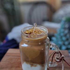 Iced Coffee Candle, Coffee Latte, 14 oz, Mug Style Coffee Candle, Starbucks Style Candles, Iced Cappuccino Candle, Coffee Candles