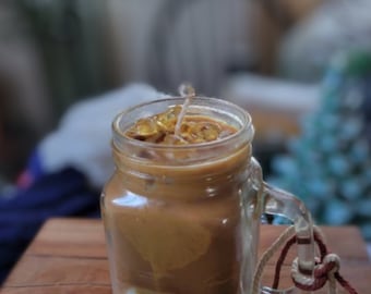Iced Coffee Candle, Coffee Latte, 16 oz, Mug Style Coffee Candle, Starbucks Style Candles, Iced Cappuccino Candle, Coffee Candles