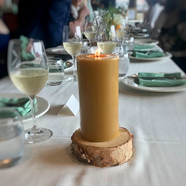 Long Burning Beeswax Candle Etsy