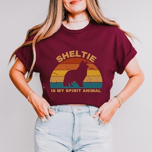 Sheltie is my Spirit T-Shirt Sheltie Hund Liebhaber Geschenk Shetland Sheepdog Shirt Unisex Sheltie T-Shirt Süßes Hund Tee Hund Mama Geschenk