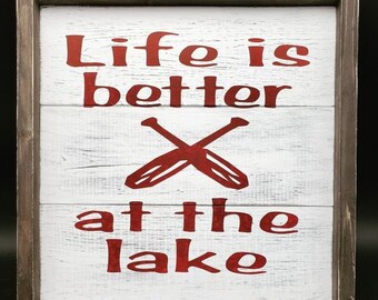 Items Similar To Lake Decor Custom Oar On Lake Time Boat