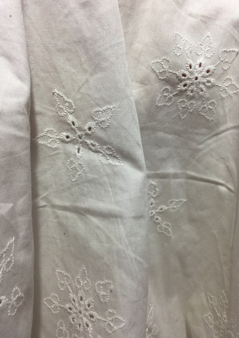 White Cotton Batiste Fabric by the Yard Vintage Lightweight Etsy