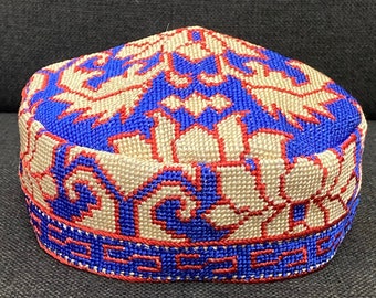 Uzbek Silk Luxury Kufi Hat - Uzbekistan Handmade Tubeteika  display picture 2