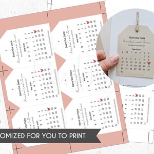 Printable Save the Date Calendar Custom Made | Etsy