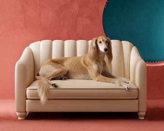 Luxury Dog Sofa Handmade in Italy, Modern Design Comfortable Pet Couch, Quality Luxury Leathers
