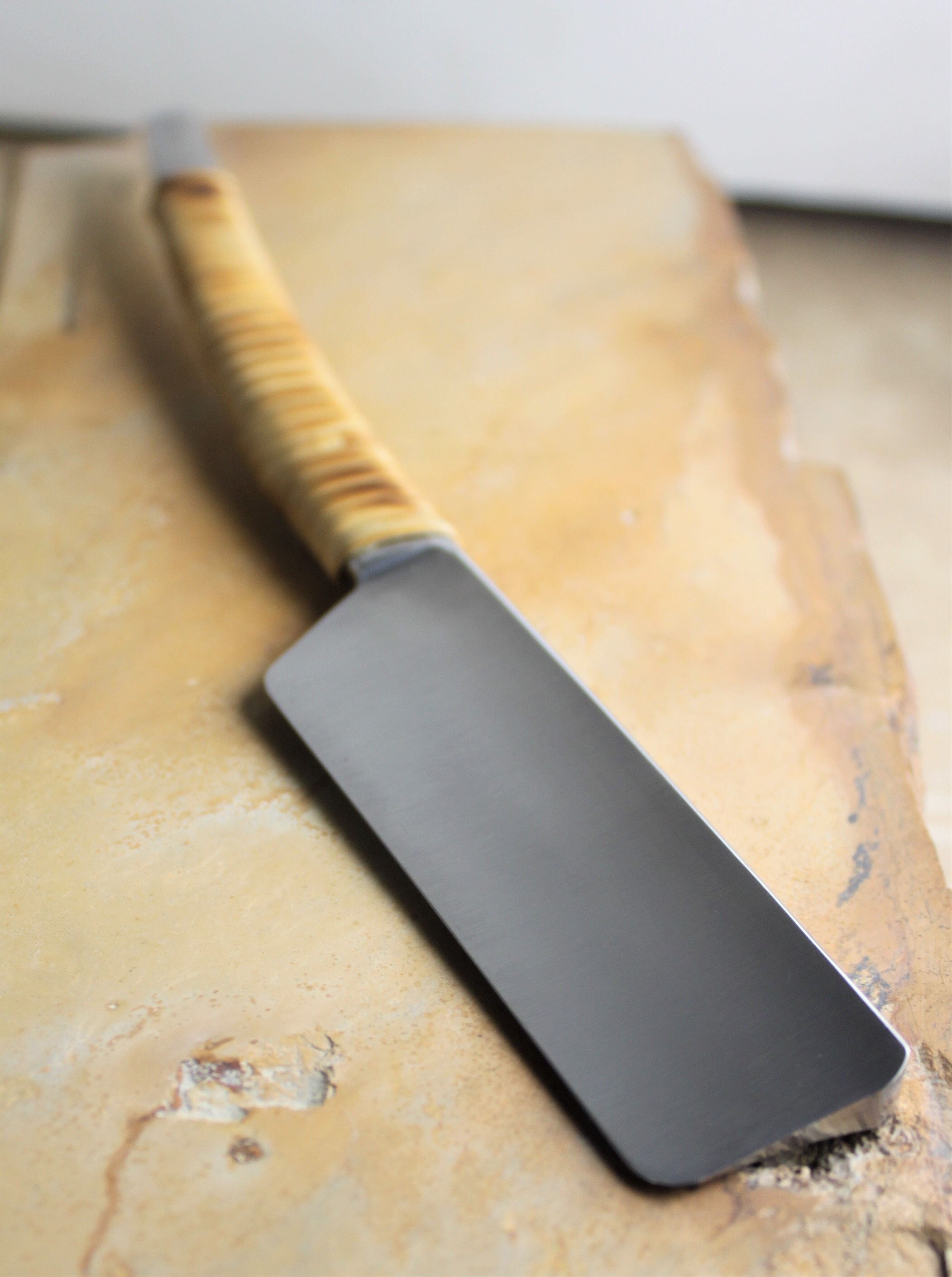 J3 Custom Razors-Hand Made Custom Kamisori - Straight Edge with aged …