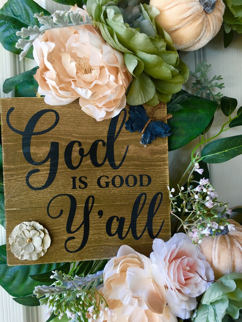 Front Door Wreath Velvet Pumpkin Wreath Pumpkin Grapevine God is good Wreath Harvest Grapevine Autumn Wreath