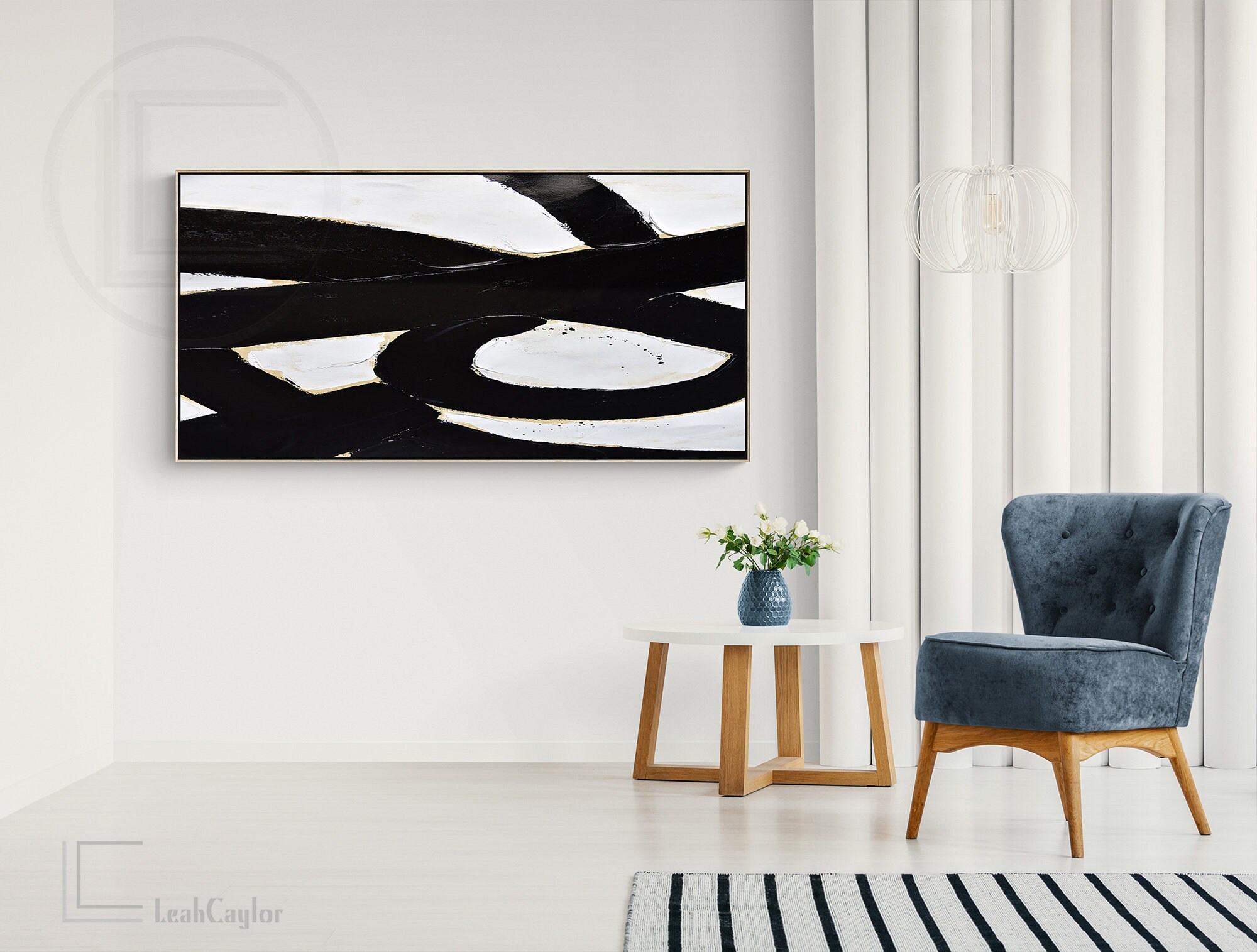 Large Horizontal Modern Wall Art Painting on Canvas L83W Etsy