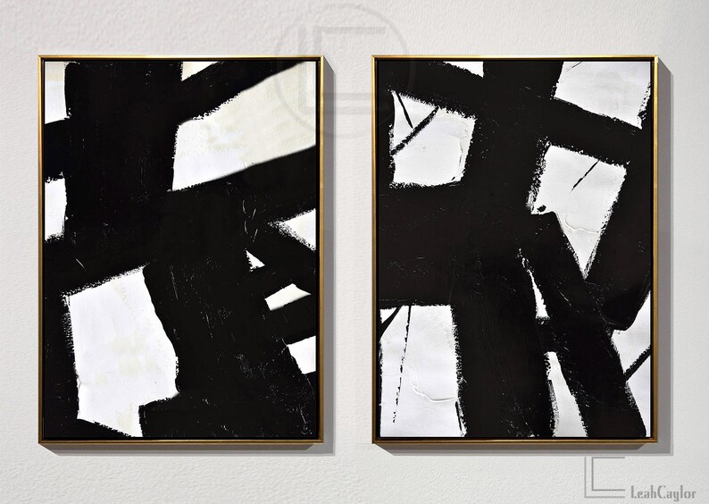 Large Set of Two Minimalist Art K26 Etsy