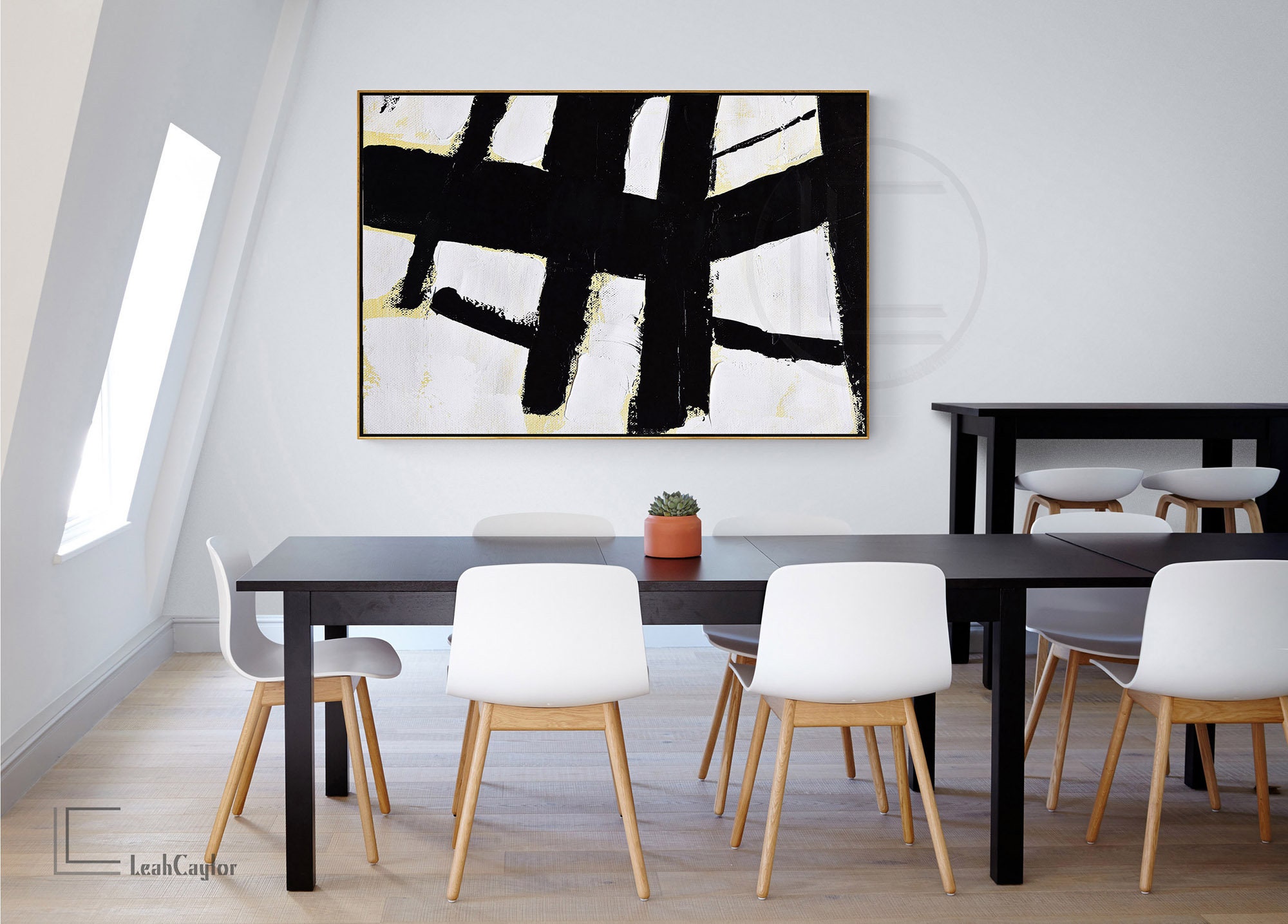 Large Horizontal Wall Art Minimalist Painting on Canvas hand Etsy