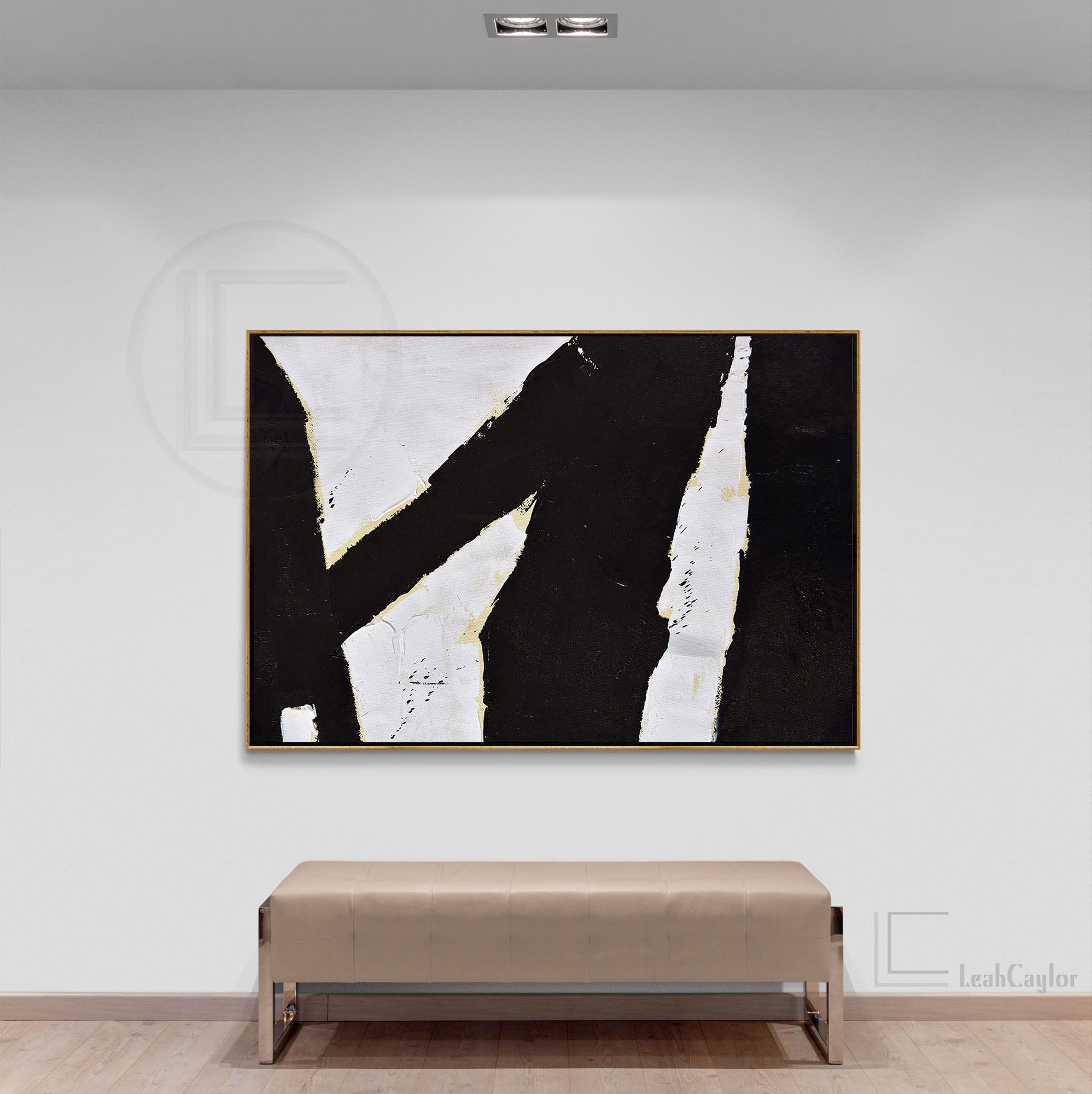 Large Horizontal Modern Wall Art hand painted L15Z1 Etsy