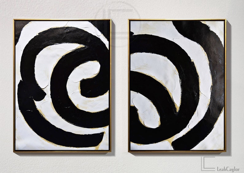 Large Set of Two Minimalist Art K32 Etsy