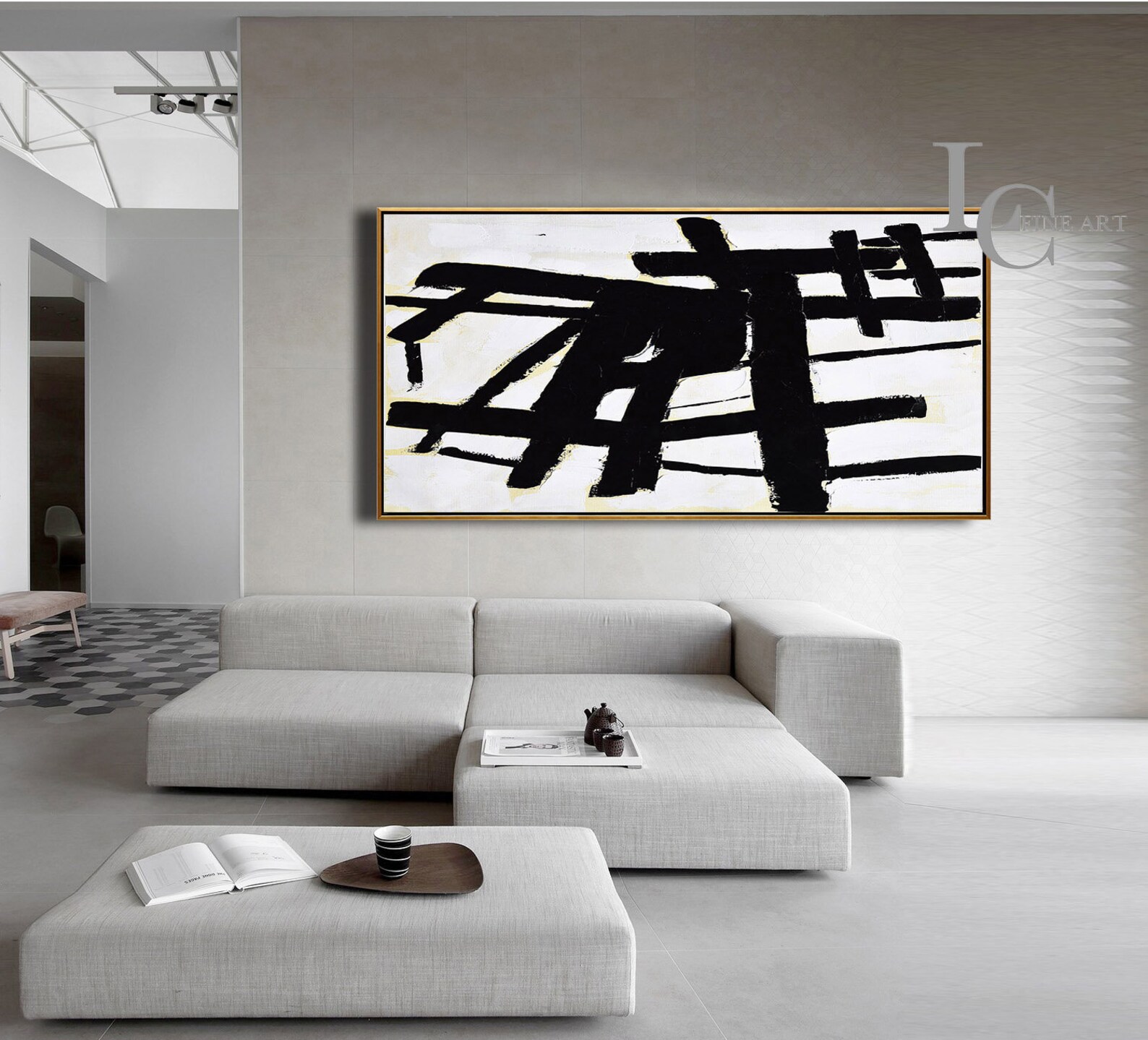Original Abstract Painting Minimalist Art Large Modern Wall Etsy