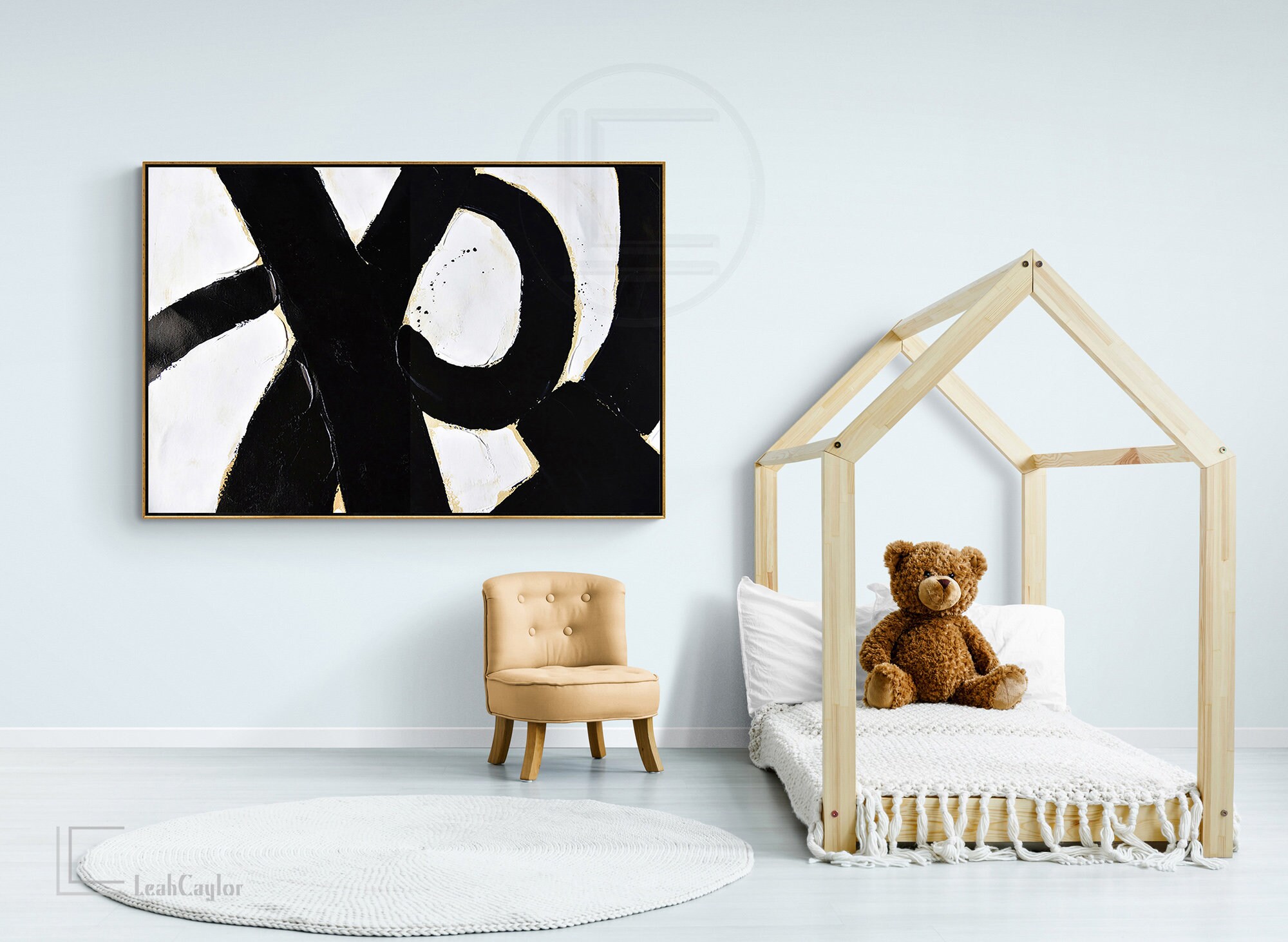 Large Abstract Wall Art hand painted painting on canvas rich Etsy