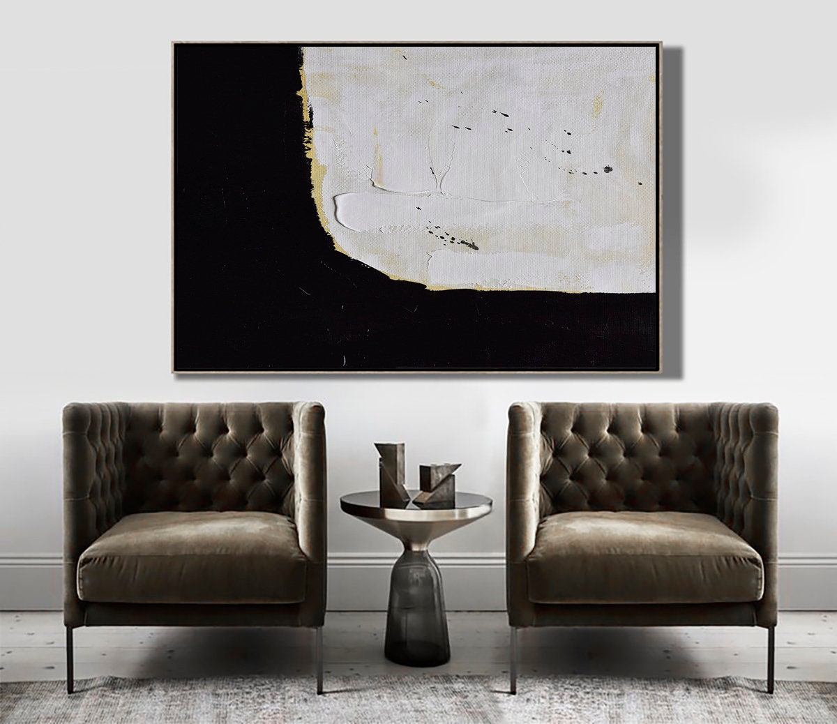 Large Horizontal Wall Art Abstract Painting Canvas Art hand Etsy