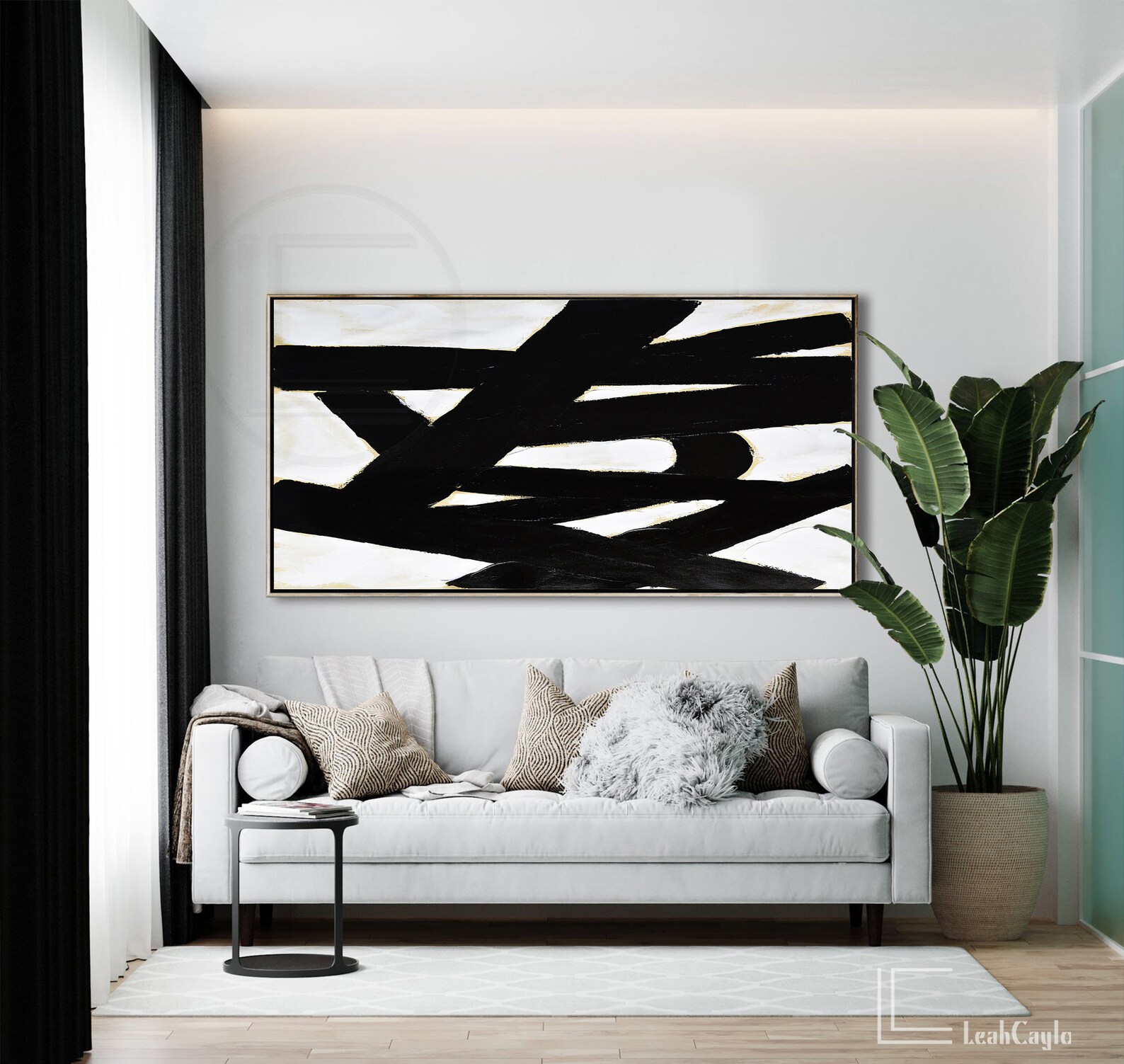 Hand Painted Oversized Abstract Wall Art Canvas Painting With Etsy