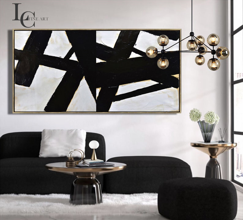 Extra Large Painting Horizontal Wall Art Minimalist Canvas Etsy
