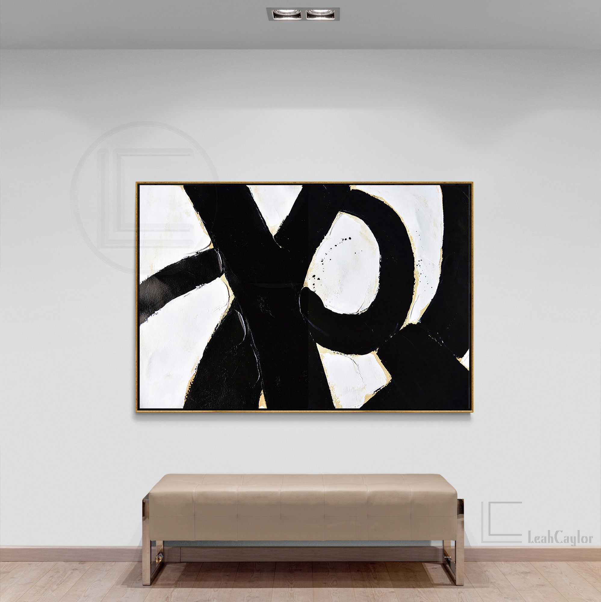 Large Abstract Wall Art hand painted painting on canvas rich Etsy