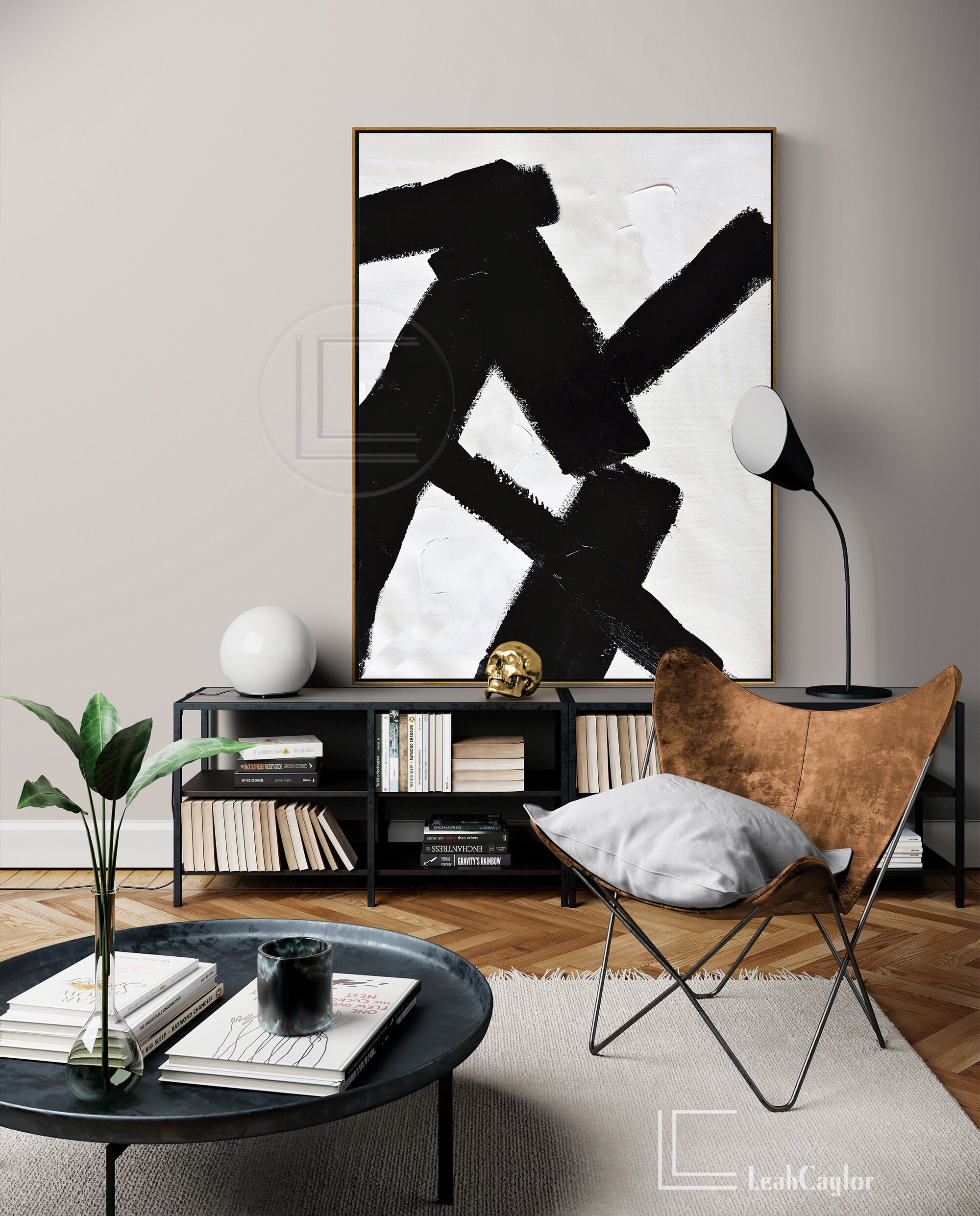 Hand Painted Minimalist Wall Art Canvas Painting Vertical Etsy UK