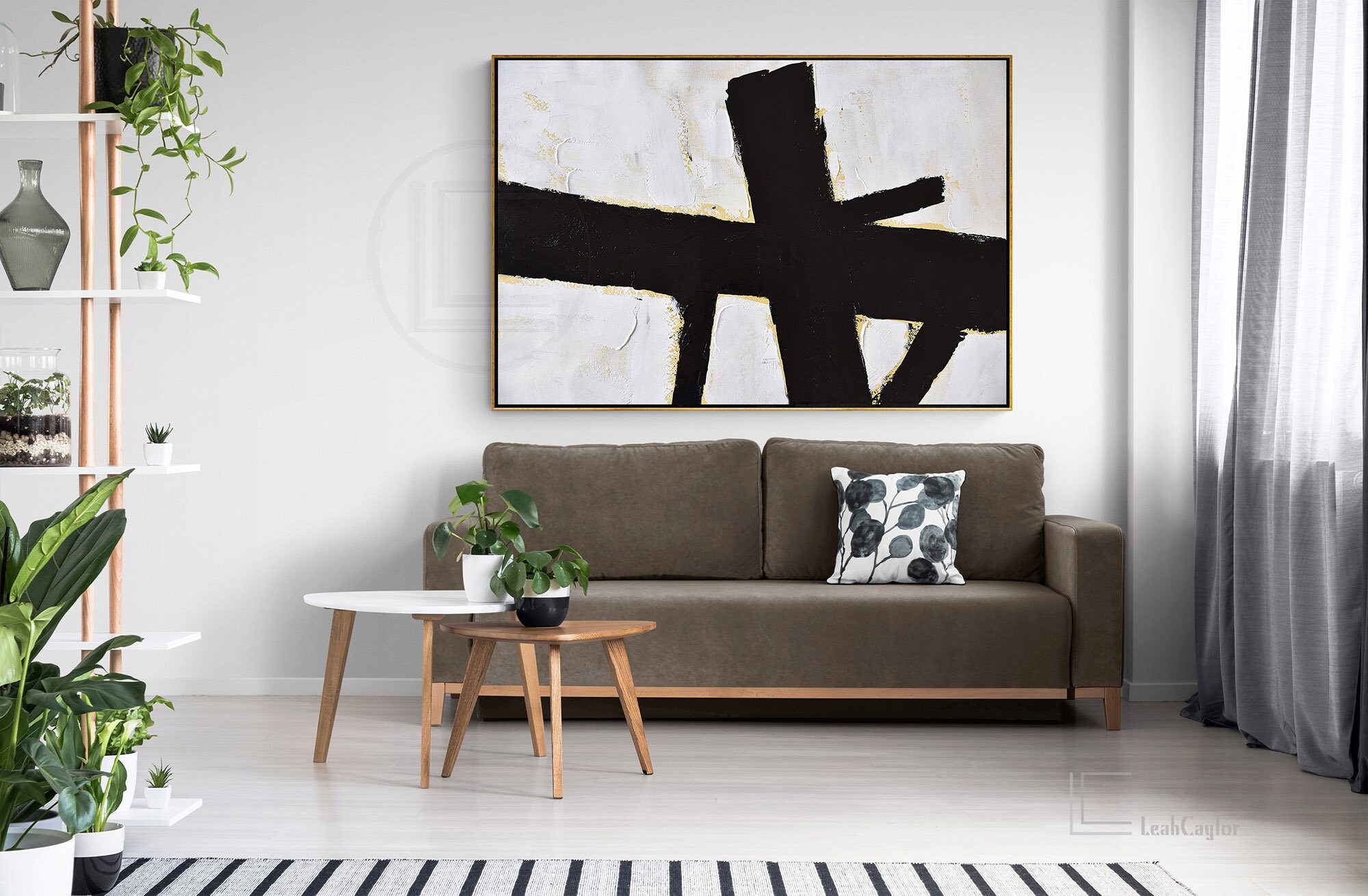 Large Horizontal Wall Art Minimalist Painting on Canvas Hand Etsy UK