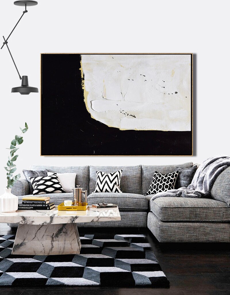 Large Horizontal Wall Art Abstract Painting Canvas Art hand Etsy