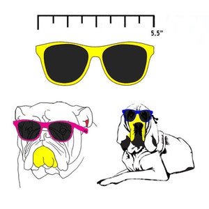 Lunettes de soleil pour chien grandes Yellow