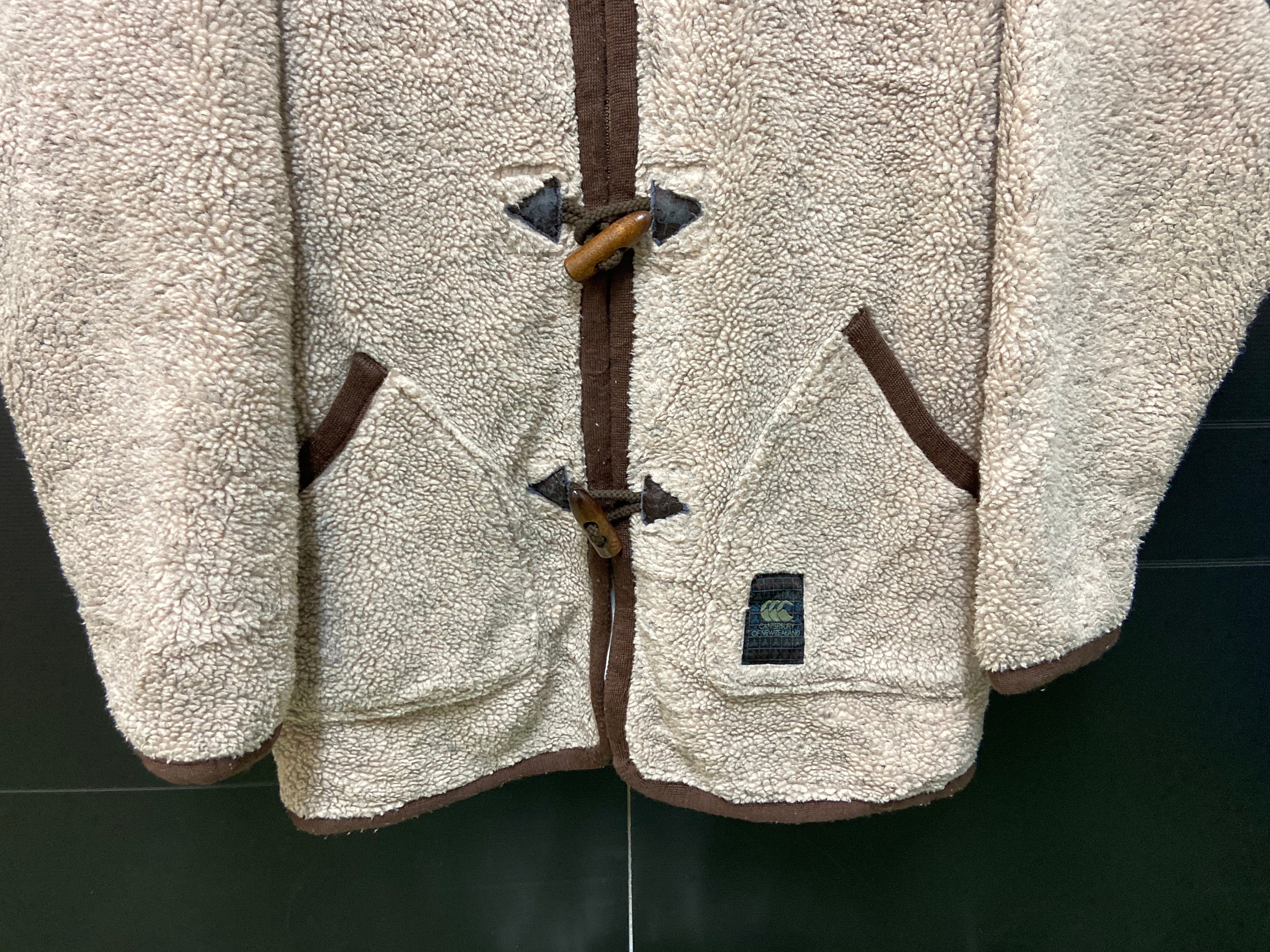 Vintage Canterbury Of New Zealand Fleece Jacket Woden Button Etsy