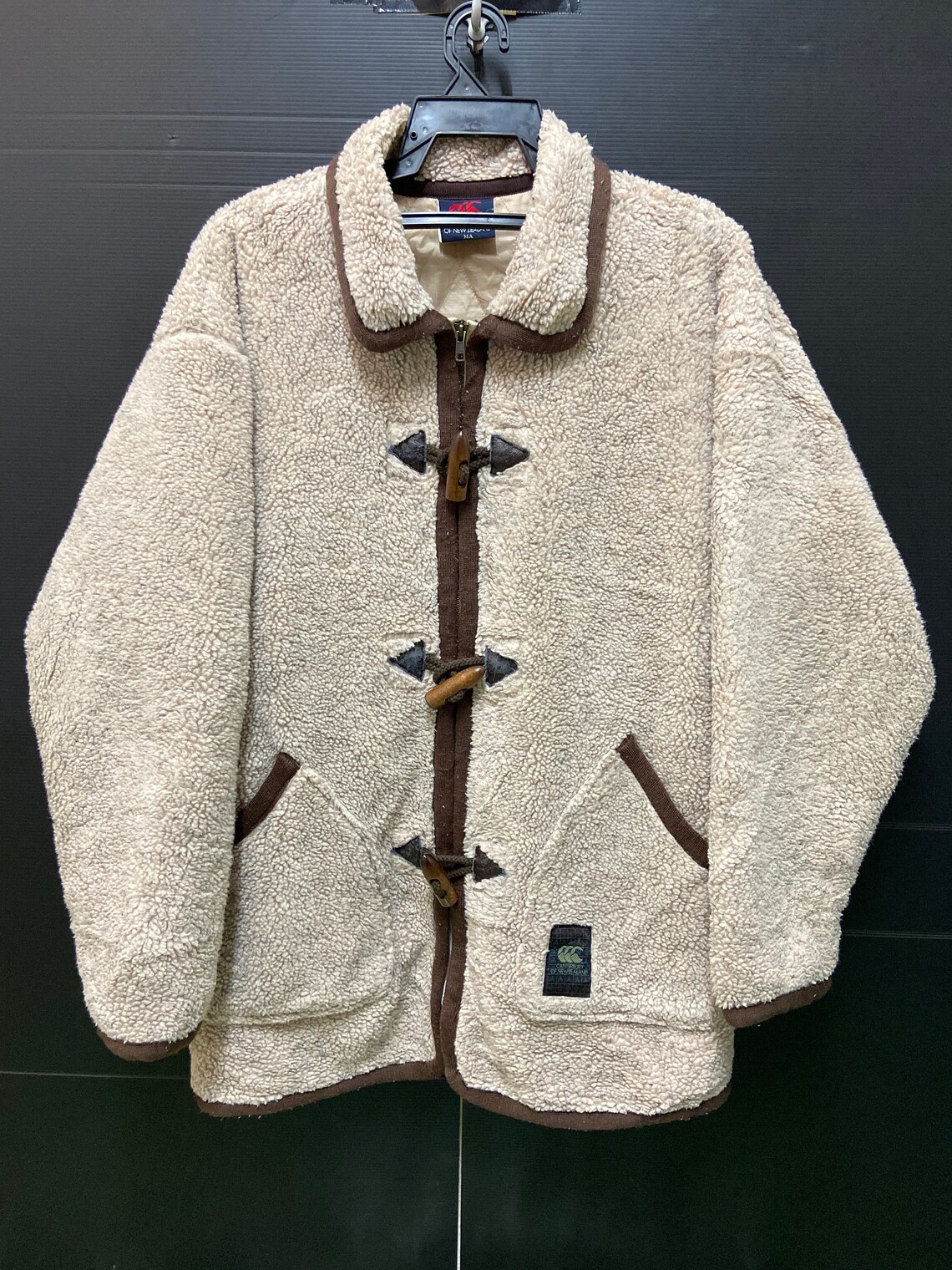 Vintage Canterbury Of New Zealand Fleece Jacket Woden Button Etsy