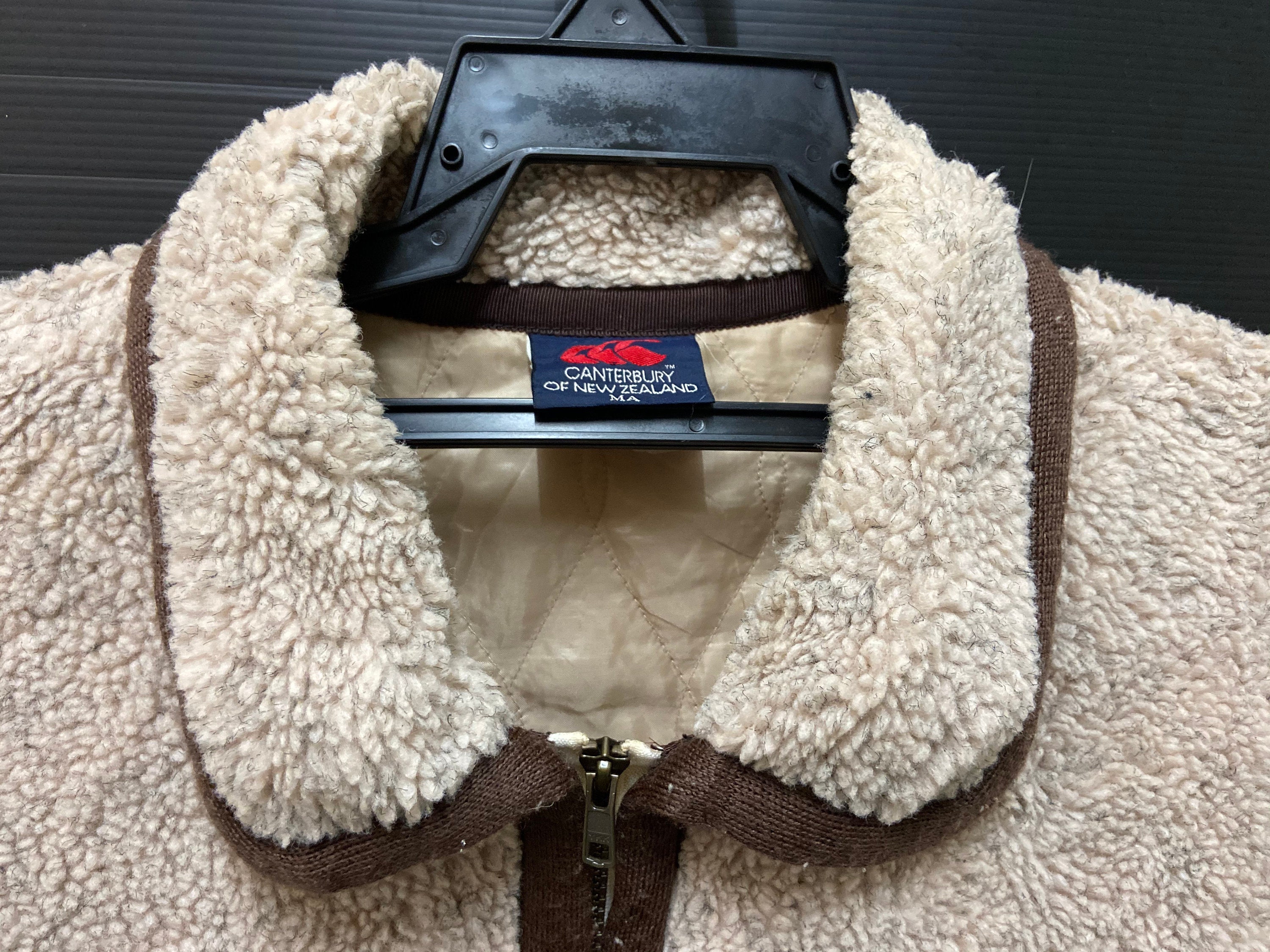 Vintage Canterbury Of New Zealand Fleece Jacket Woden Button Etsy