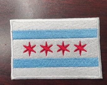 Chicago Iron on Flag Patch