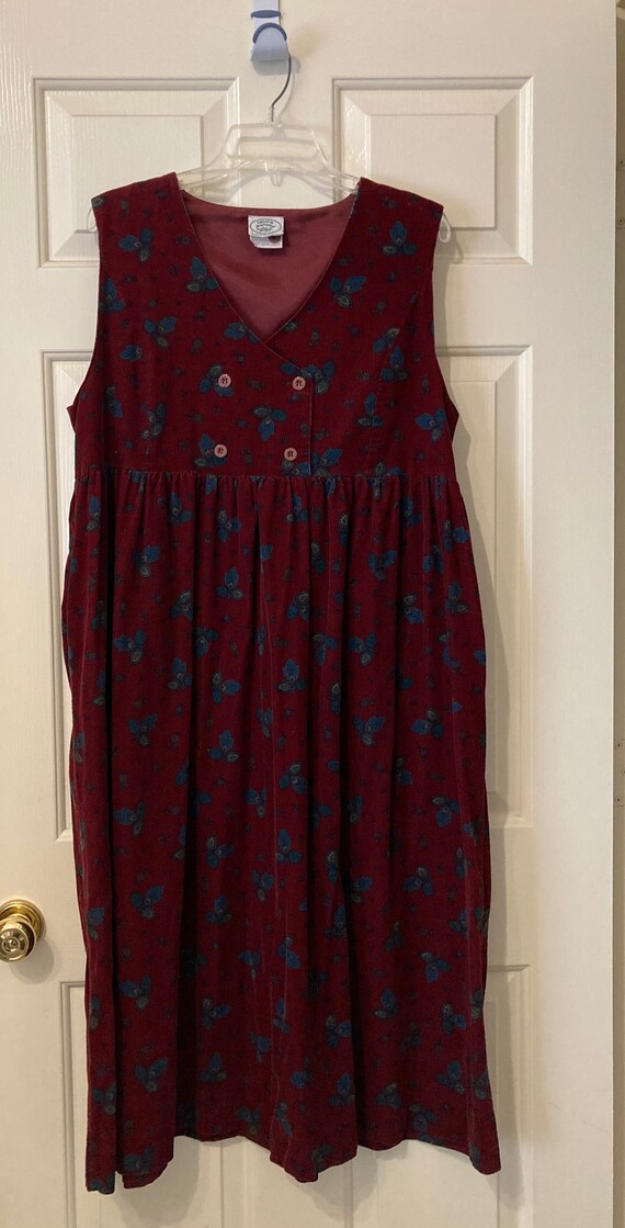Laura Ashley corduroy empire waist jumper