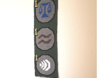 Patrón de teletransportación para colgar en la pared de RuneScape Home, cuadrícula, fila por fila, mini c2c, patrón de crochet, crochet, PDF