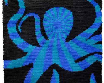 Psychedelic Octopus Wall Hanging - Crochet Pattern for Single Crochet