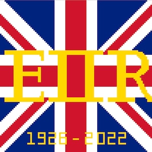 UK Queen Elizabeth Flag Crochet Pattern for blanket or wall hanging.