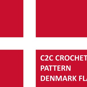 Denmark Flag Crochet Pattern for C2C